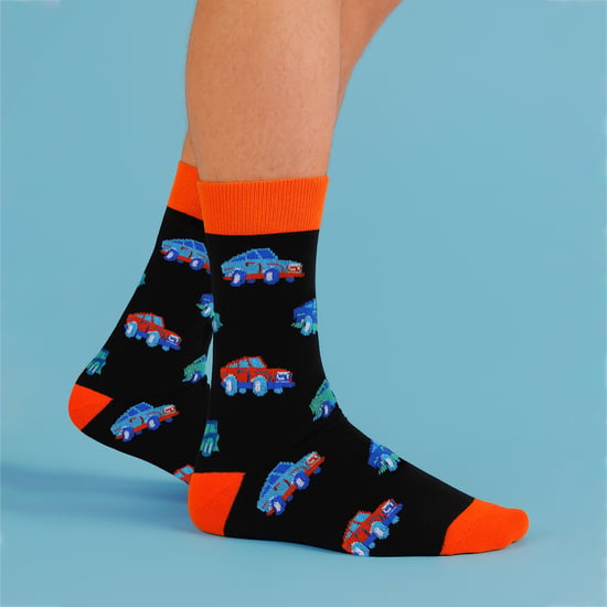 Paquete de 6 calcetines de diseño de bambú para hombres - Suaves, transpirables y de ajuste diario con patrones - Image 4