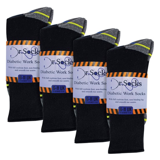 Pack múltiple de calcetines de trabajo para hombres diabéticos | Calcetines diabéticos transpirables sin elastano - Image 2