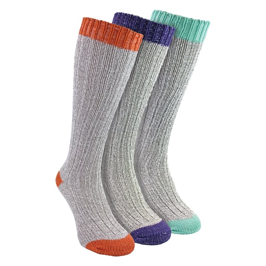 3 pares de calcetines de lana extra largos para mujeres - Image 1