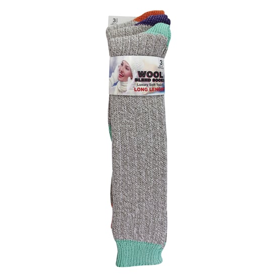 3 pares de calcetines de lana extra largos para mujeres - Image 2