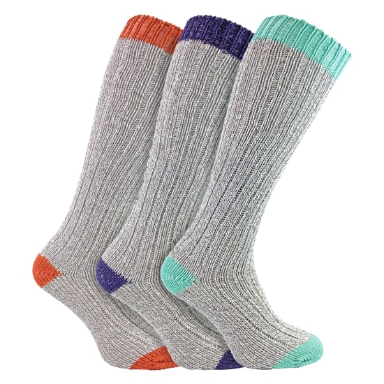 3 pares de calcetines de lana extra largos para mujeres - Image 3
