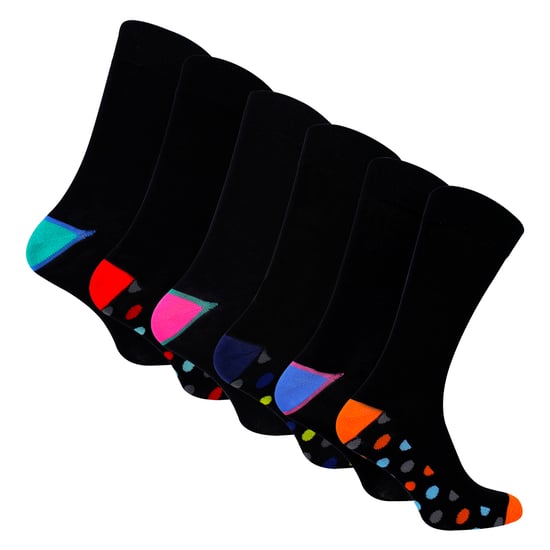 Paquete de 6 calcetines para hombre de diseño de bambú - Suaves y transpirables, con patrón cotidiano - Image 1
