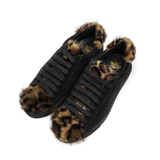 Zapatillas de mujer de cuero negro Mr&Mrs Italy - Image 2