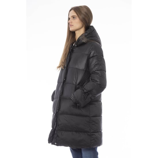 Chaqueta Abrigo de Nylon Negro Baldinini Trend - Image 2