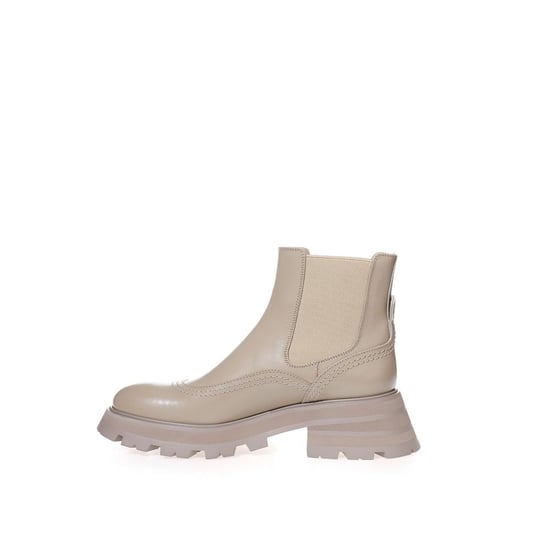 Botas Chelsea de cuero beige Alexander McQueen - Image 2
