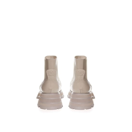 Botas Chelsea de cuero beige Alexander McQueen - Image 4
