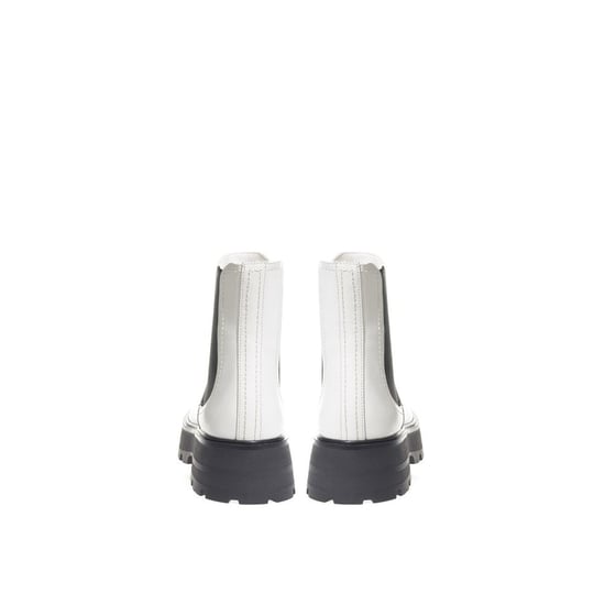 Botas Chelsea de cuero negro y blanco Alexander McQueen - Image 3