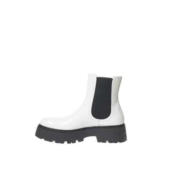 Botas Chelsea de cuero negro y blanco Alexander McQueen - Image 5