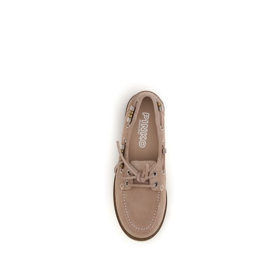 Mocasines Slip-On de Cuero de Ternera Beige PINKO - Image 4