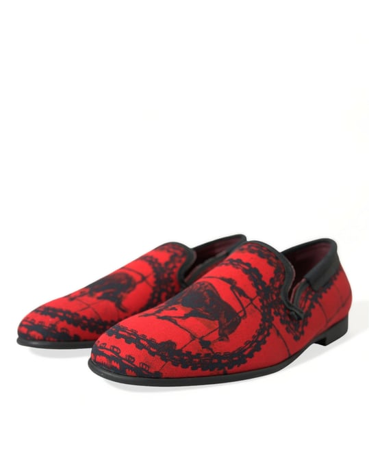 Zapatos de Hombre Mocasines Torero Rojos y Negros Dolce & Gabbana - Image 3