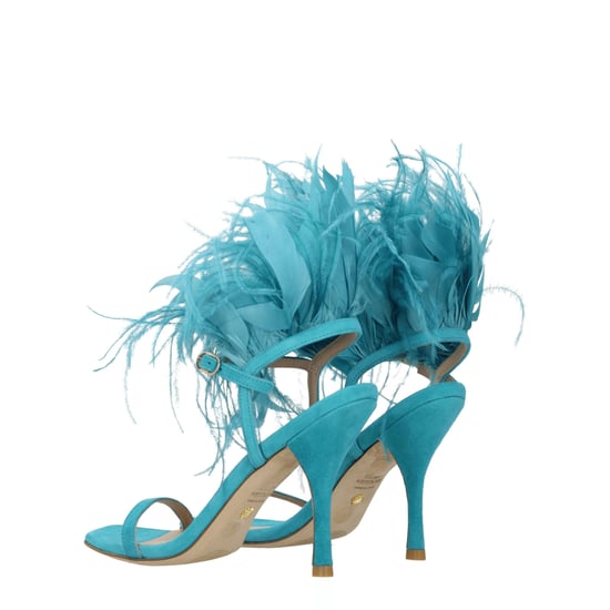 Sandalias de tacón de aguja de cuero verde Stuart Weitzman - Image 4