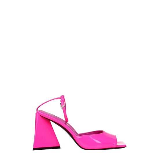 Las Sandalias de Tacón Stiletto de Cuero Rosa de The Attico - Image 1