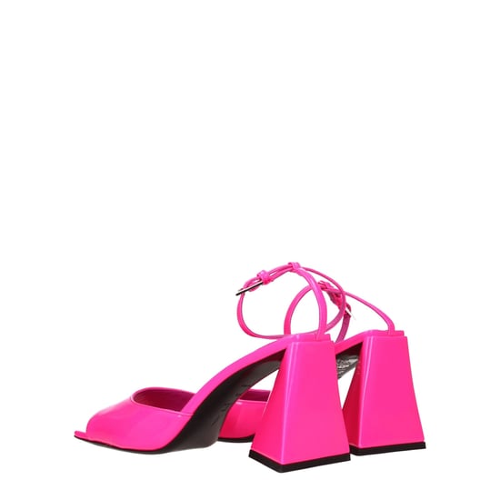 Las Sandalias de Tacón Stiletto de Cuero Rosa de The Attico - Image 4