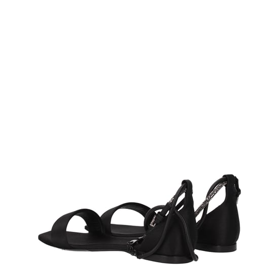 Sandalias Planas de Satén Negras Max Mara - Image 4