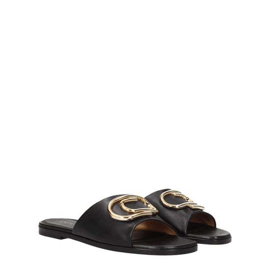 Pantuflas de Cuero Negras Off-White - Image 2
