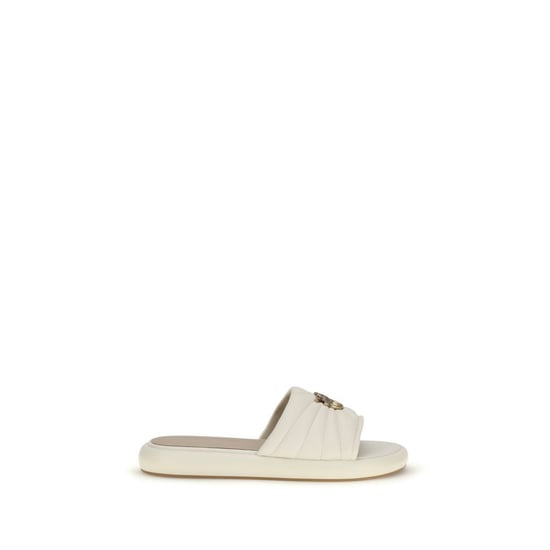 Sandalias Planas de Cuero de Ternera Beige PINKO Bos Taurus - Image 1