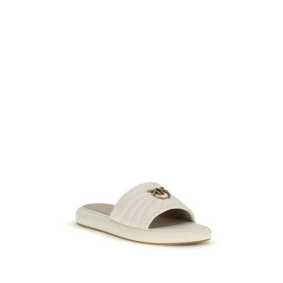 Sandalias Planas de Cuero de Ternera Beige PINKO Bos Taurus - Image 2