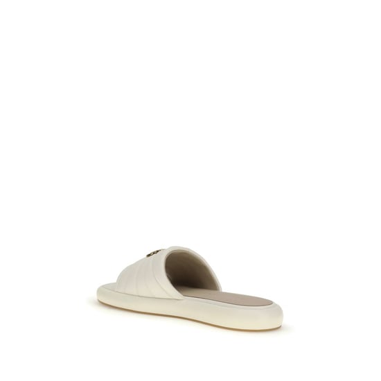 Sandalias Planas de Cuero de Ternera Beige PINKO Bos Taurus - Image 3