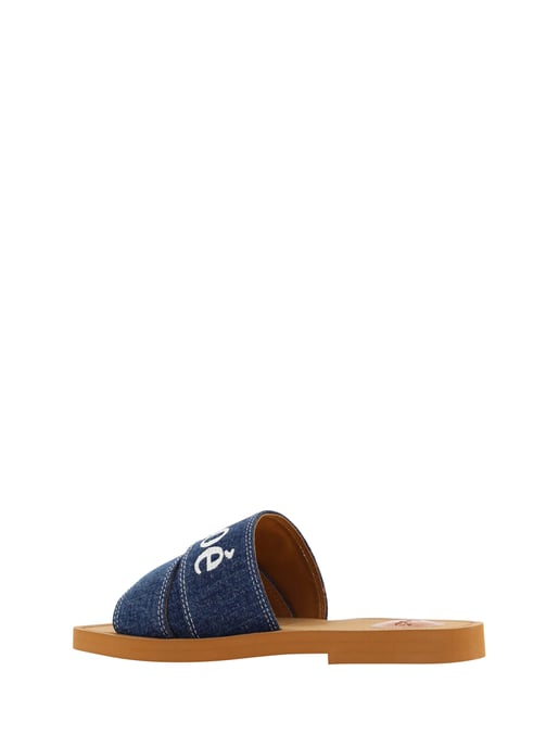 Sandalias Woody de algodón azul denim de Chloé - Image 2