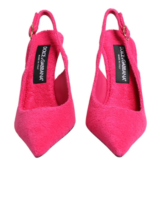Zapatos de Tacón Alto Slingback de Ante Rosa Dolce & Gabbana - Image 3