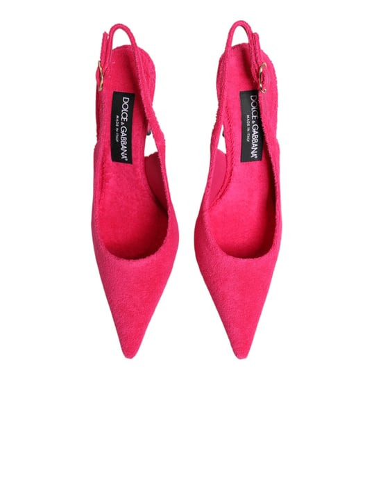 Zapatos de Tacón Alto Slingback de Ante Rosa Dolce & Gabbana - Image 4