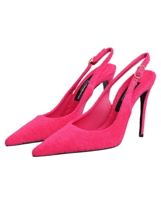 Zapatos de Tacón Alto Slingback de Ante Rosa Dolce & Gabbana - Image 5