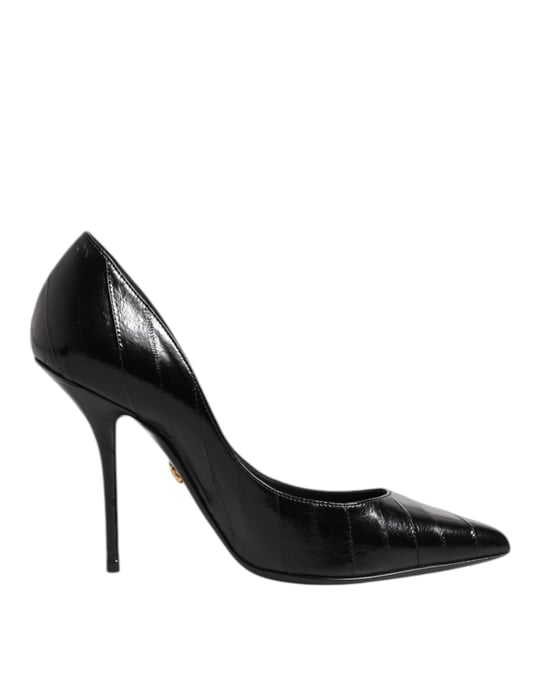 Zapatos de tacón alto de cuero negro de Dolce & Gabbana - Image 1