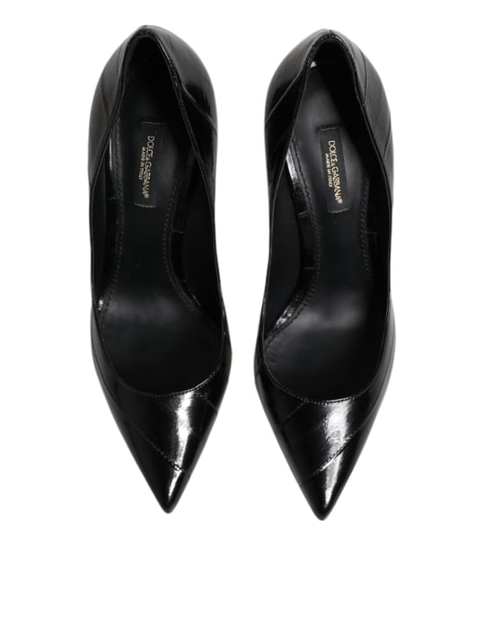 Zapatos de tacón alto de cuero negro de Dolce & Gabbana - Image 3
