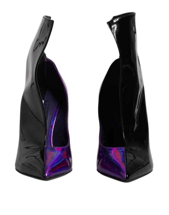 Botines negros púrpuras de punta de Dolce & Gabbana - Image 2