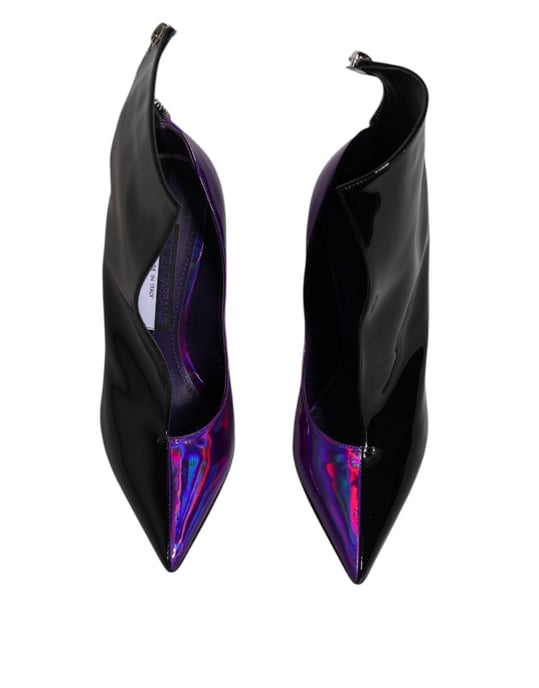 Botines negros púrpuras de punta de Dolce & Gabbana - Image 3