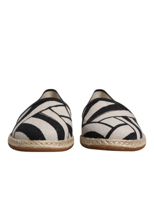 Zapatos de esparto sin cordones de rayas negras y blancas Dolce & Gabbana - Image 2