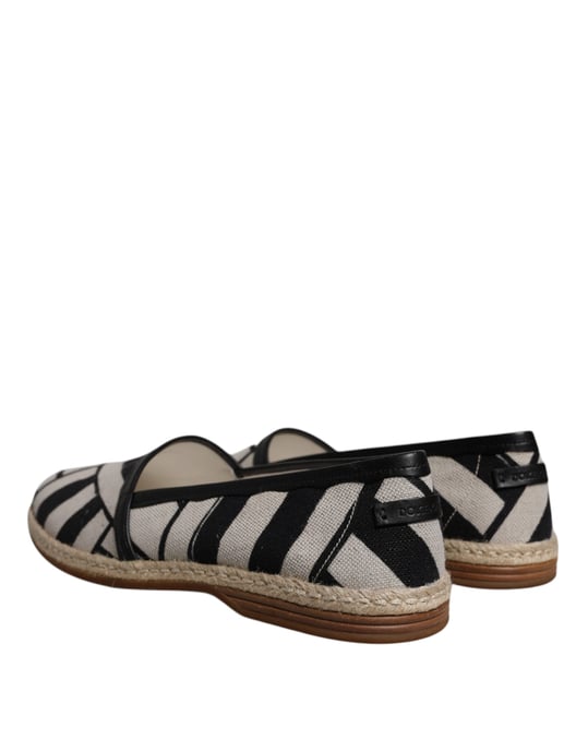 Zapatos de esparto sin cordones de rayas negras y blancas Dolce & Gabbana - Image 4