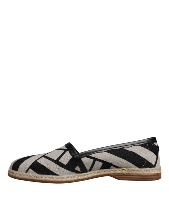 Zapatos de esparto sin cordones de rayas negras y blancas Dolce & Gabbana - Image 5
