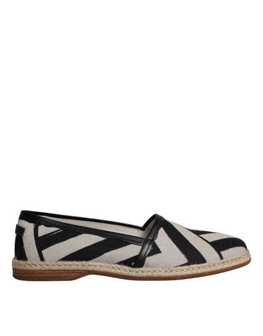 Zapatos de esparto sin cordones de rayas negras y blancas Dolce & Gabbana - Image 6