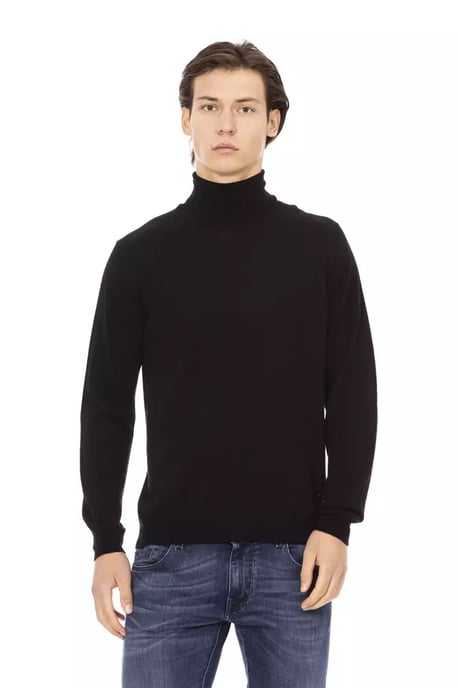 Suéter de Cuello Alto de Tela Negra para Hombre Baldinini Trend - Image 1