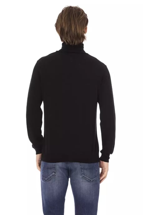 Suéter de Cuello Alto de Tela Negra para Hombre Baldinini Trend - Image 3