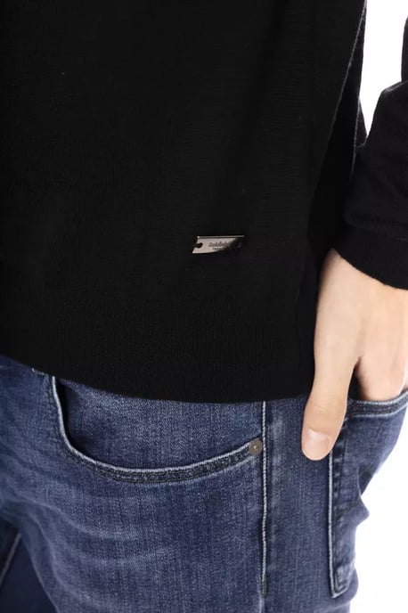 Suéter de Cuello Alto de Tela Negra para Hombre Baldinini Trend - Image 4