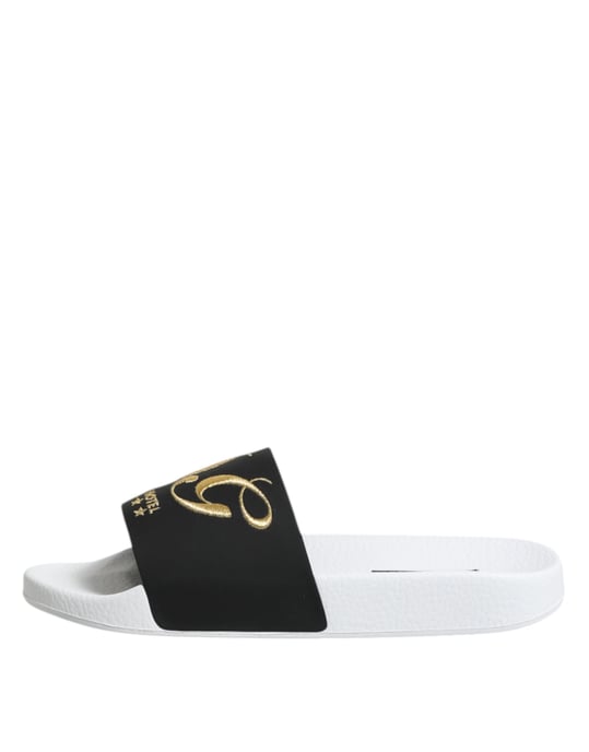 Sandalias de cuero blancas y negras Dolce & Gabbana para playa - Image 6