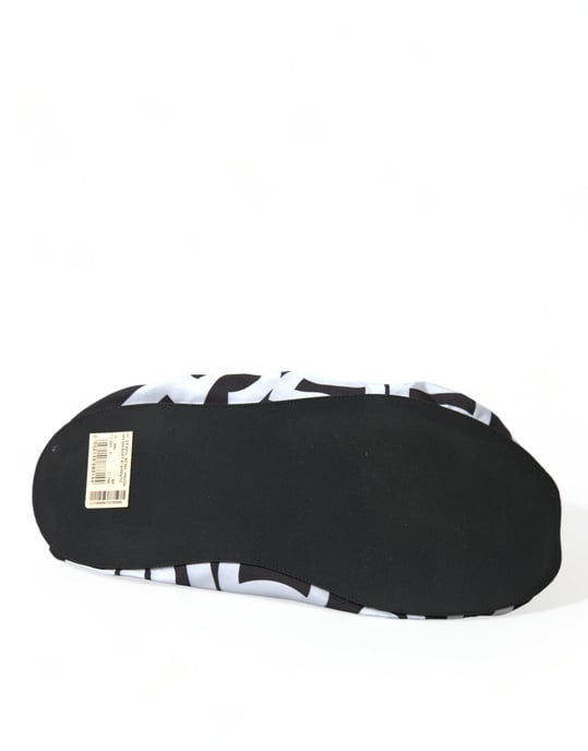 Zapatos Planos Slip On de Nylon con Logo Blanco de Dolce & Gabbana - Image 4