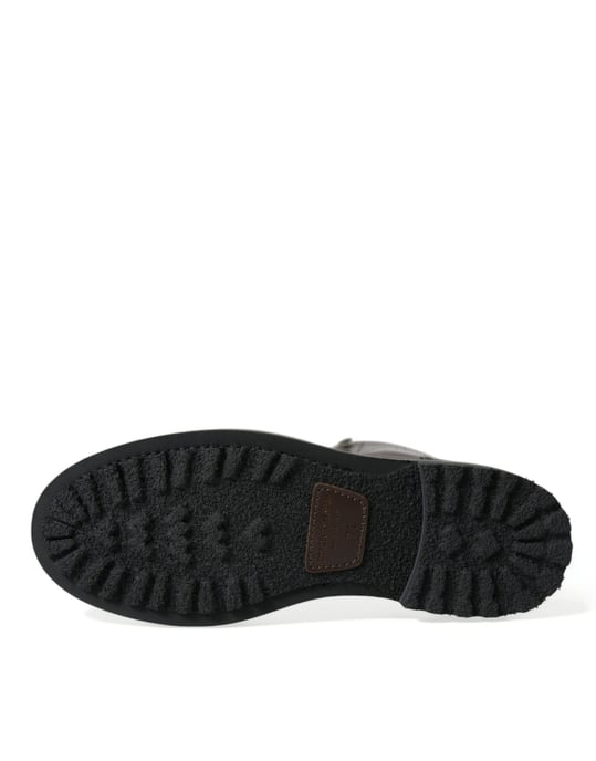 Botas de combate militares de cuero negro Dolce & Gabbana - Image 6