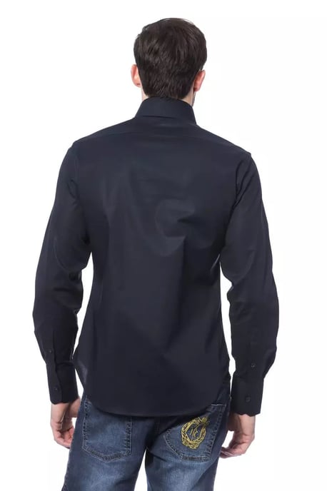 Camisa de Hombre Azul de Algodón Billionaire Italian Couture - Image 3