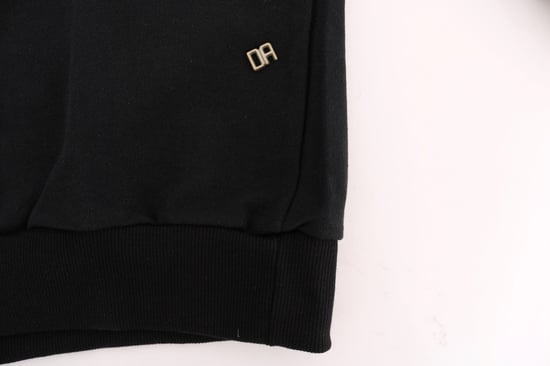 Sudadera con capucha de algodón negra casual de gimnasio Daniele Alessandrini - Image 4