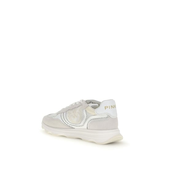 Zapatillas deportivas de cuero de ternera blanca PINKO - Image 3