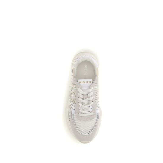 Zapatillas deportivas de cuero de ternera blanca PINKO - Image 4