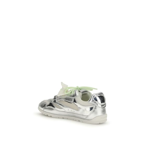 Zapatillas deportivas PINKO de cuero de ternera plateado Bos Taurus - Image 3