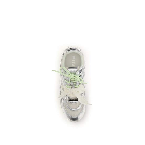 Zapatillas deportivas PINKO de cuero de ternera plateado Bos Taurus - Image 4