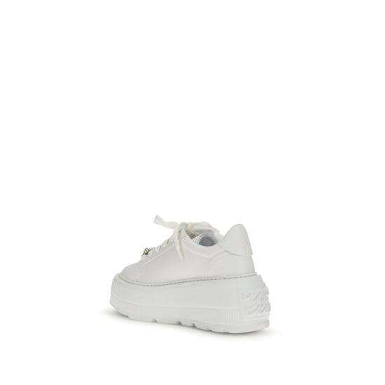 Zapatillas Plataforma Bos Taurus de Cuero de Ternera Blanco Casadei - Image 3