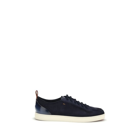 Zapatillas bajas Santoni de cuero de ternera azul Bos Taurus - Image 1
