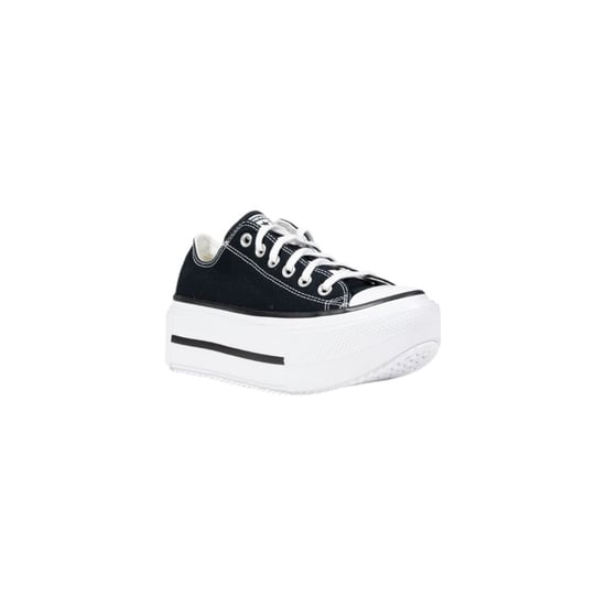 Zapatillas de plataforma de tela en blanco y negro Converse - Image 2