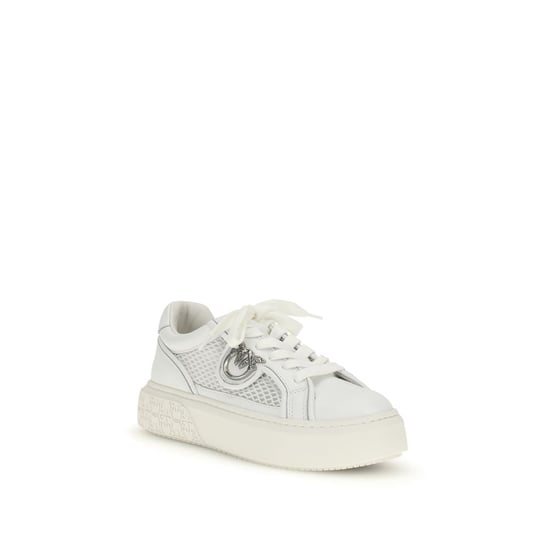 Zapatillas de Plataforma Bos Taurus de Cuero de Ternera Blanca PINKO - Image 2